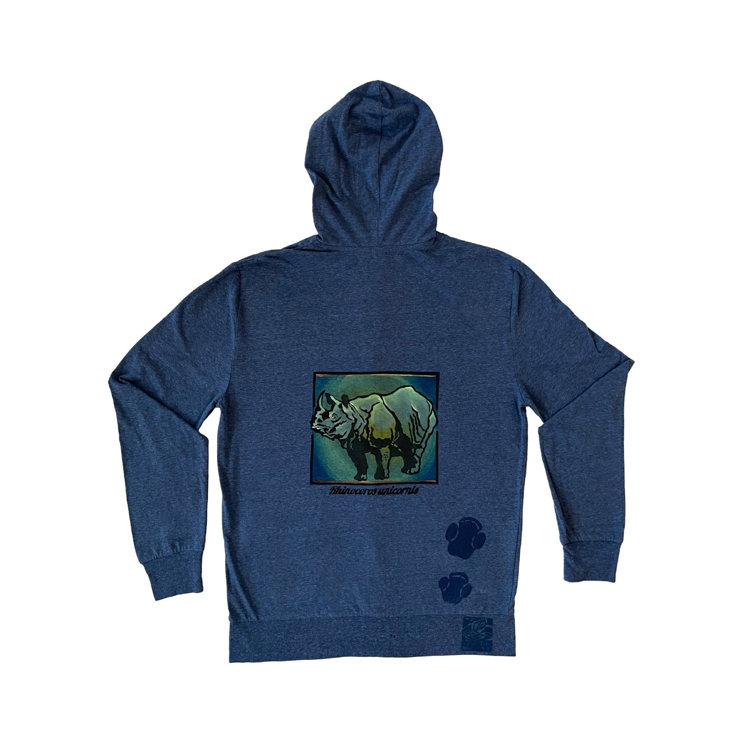 Greater One-Horned Rhino Zip-Up Hoodie
