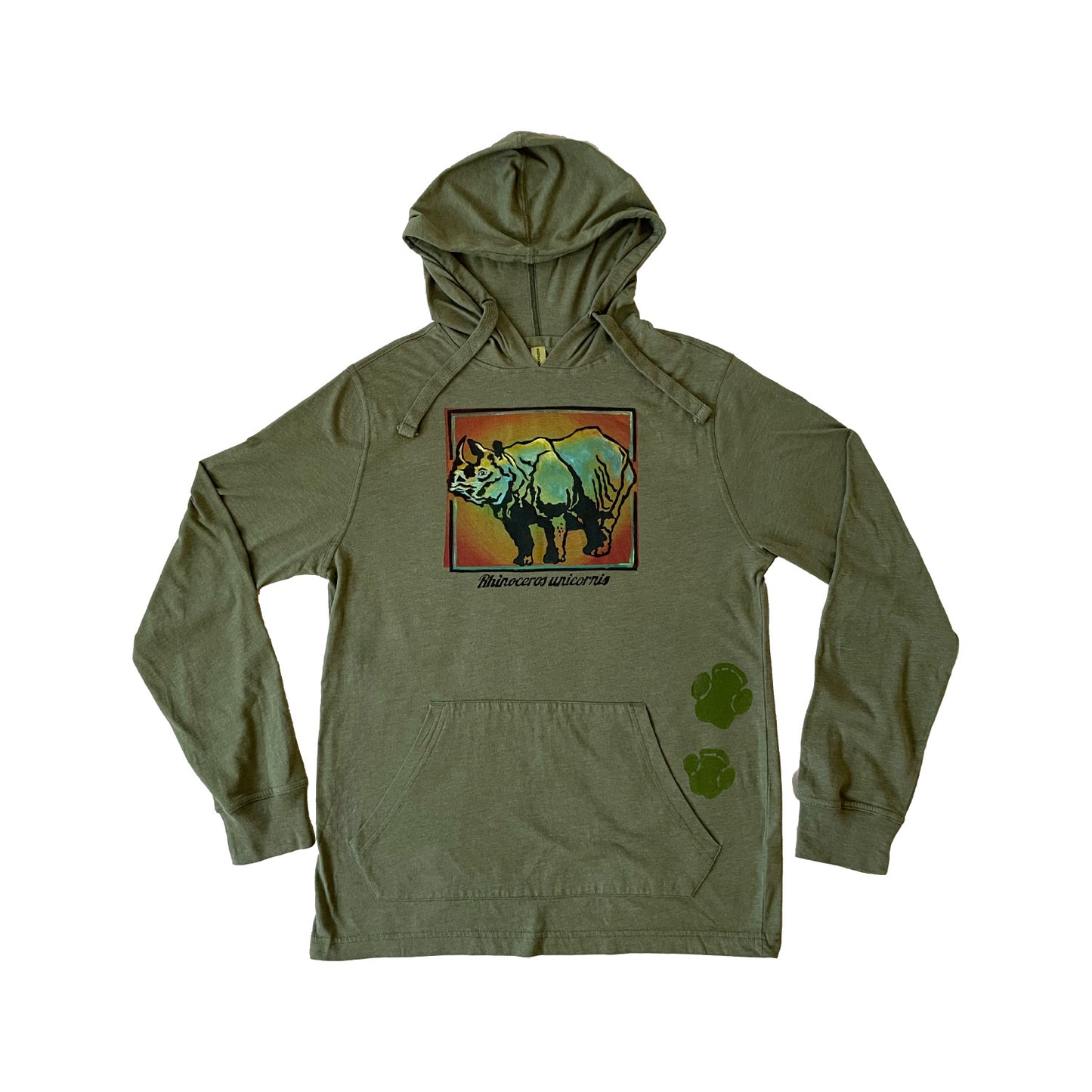 Greater One-Horned Rhino Pull-Over Hoodie