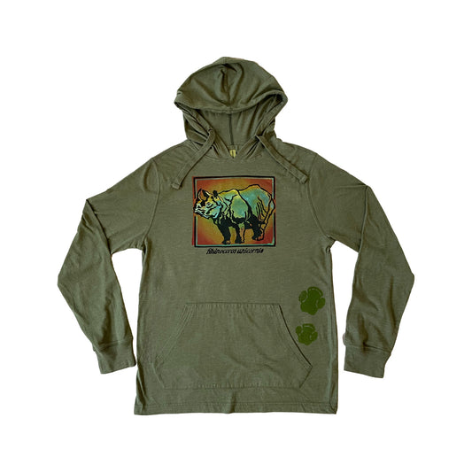 Greater One-Horned Rhino Pull-Over Hoodie