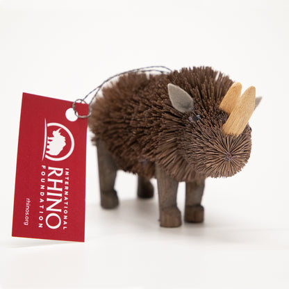 Brushart Handmade Rhino Ornament