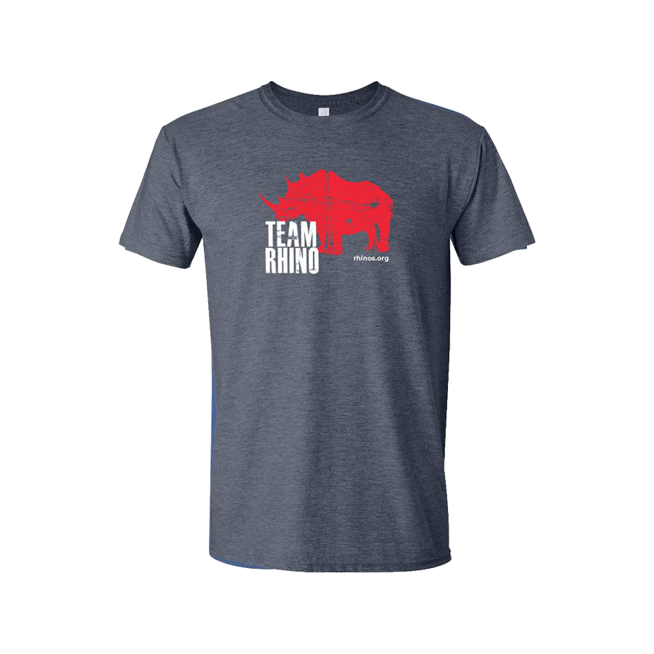 Team Rhino Soft Style Shirts – Red on Heather Navy