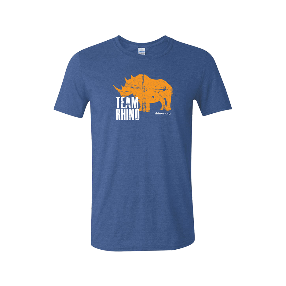 Team Rhino Soft Style Shirts – Orange on Royal Blue