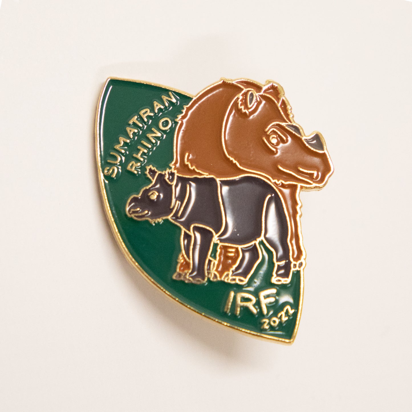 IRF Enamel Pin – Sumatran Rhino