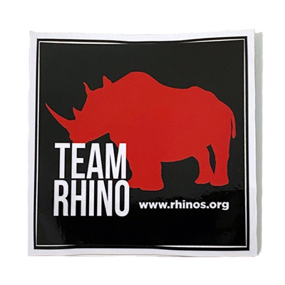 Team Rhino Vinyl Sticker - Red