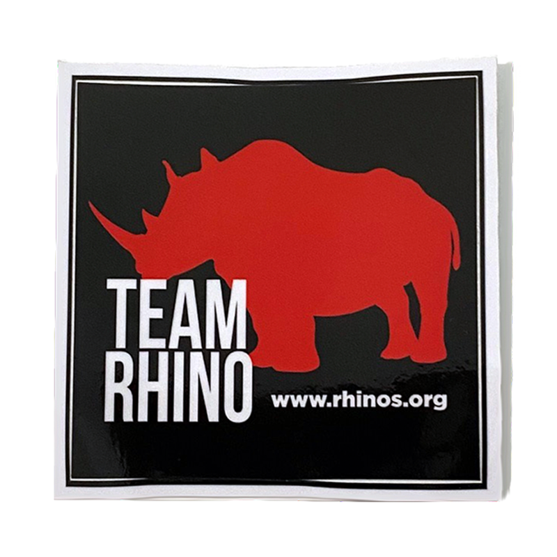 mental Opaque Underskrift Team Rhino Vinyl Sticker - Red