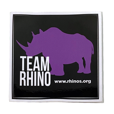 Team Rhino Vinyl Sticker - Purple